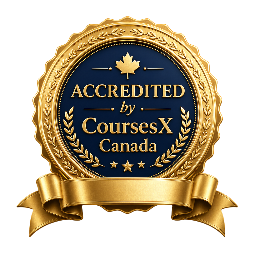 Accredited by CoursesX Canada gold seal